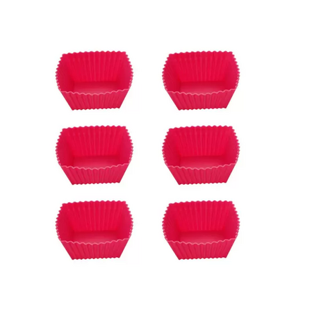 Forma Cupcake Silic Quadrado C/6