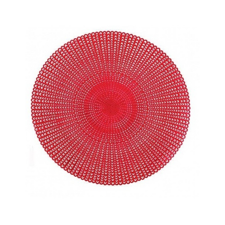 Lugar Americano Macrome Vermelho
