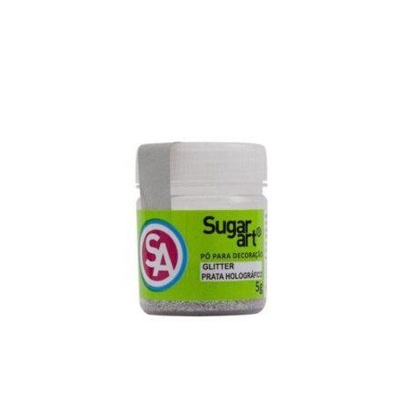 Madi - Glitter P/ Decoração Prata Holog 5G