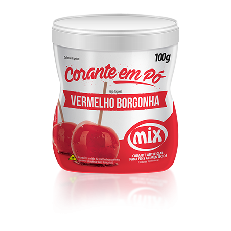 Mix - Corante Pó 100 Grs Vermelho Borgonha
