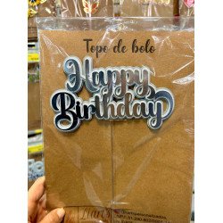 Topo de Bolo Happy Birthday