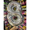 Balão Prata - Número 8