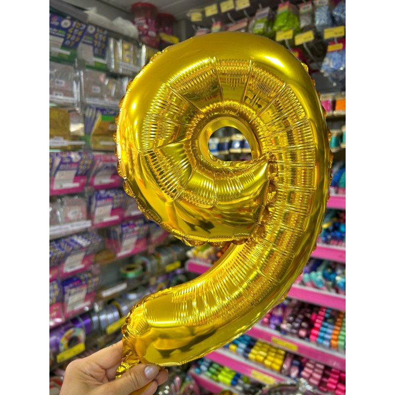 Balão Dourado - Número 9