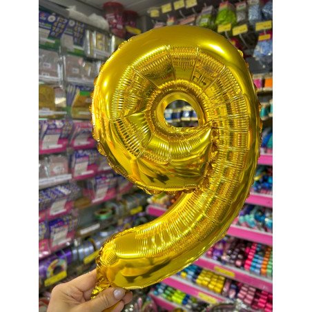 Balão Dourado - Número 9