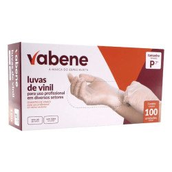 Vabene - Luva Vinil Sem Pó Descartável Tamanho P
