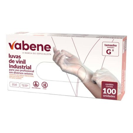 Vabene - Luva Vinil Sem Pó Descartável Tamanho G