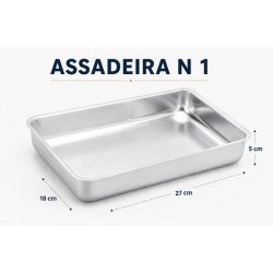 R&S - Assadeira Retangular Alumínio Nº 1
