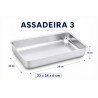 R&S - Assadeira Retangular Alumínio Nº 3