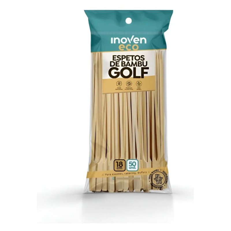 Inoven - Espetos de Bambu Golf 18cm