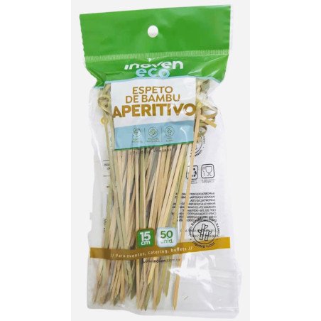 Inovem - Espeto Aperitivo Bambu 15cm Nó