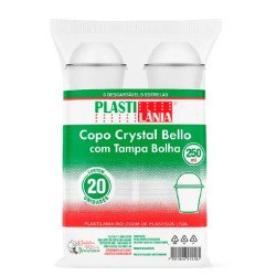 Plastilânia - Copo Bello 250 ml C/ Tampa Bolha