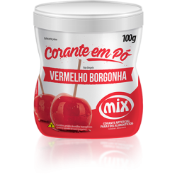 Mix - Corante Pó 100 Grs  Vermelho Borgonha