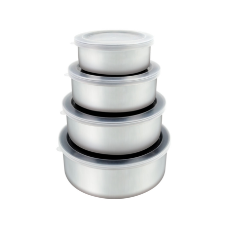 Clink - Kit 4 Pçs Pote Aço Inox