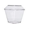 Strawplast - Kit Pote e Tampa Quadrado 180ml Cristal