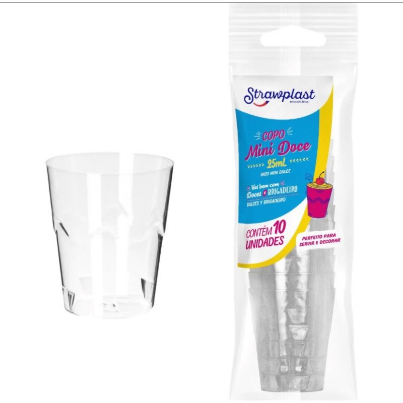 Strawplast - Copo Mini Doce Cristal 25ml