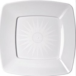 Strawplast - Prato Branco Quadrado 18cm