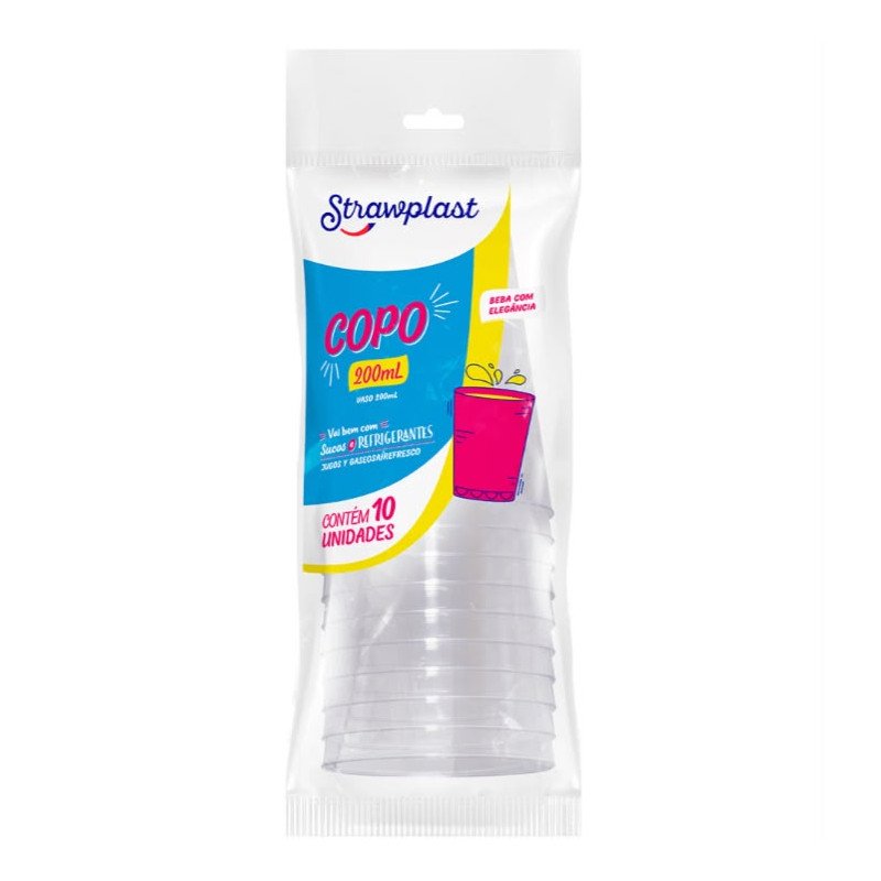 Strawplast - Copo Cristal 200 ml