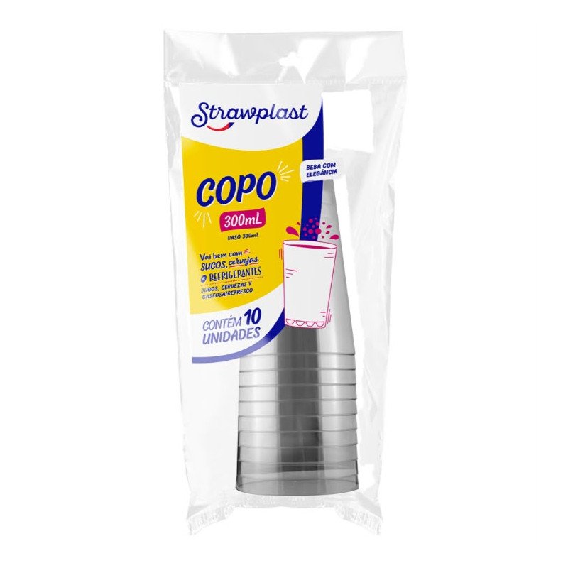 Strawplast - Copo Cristal 300 ml