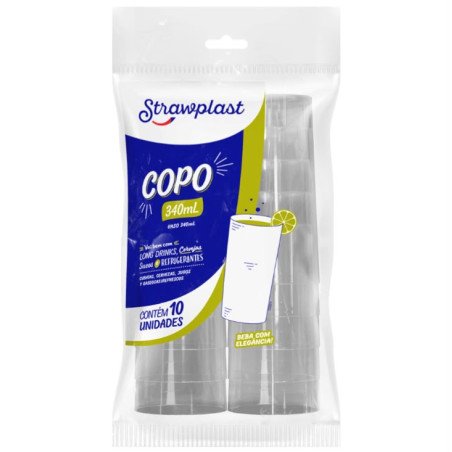 Strawplast - Copo Cristal 340 ml