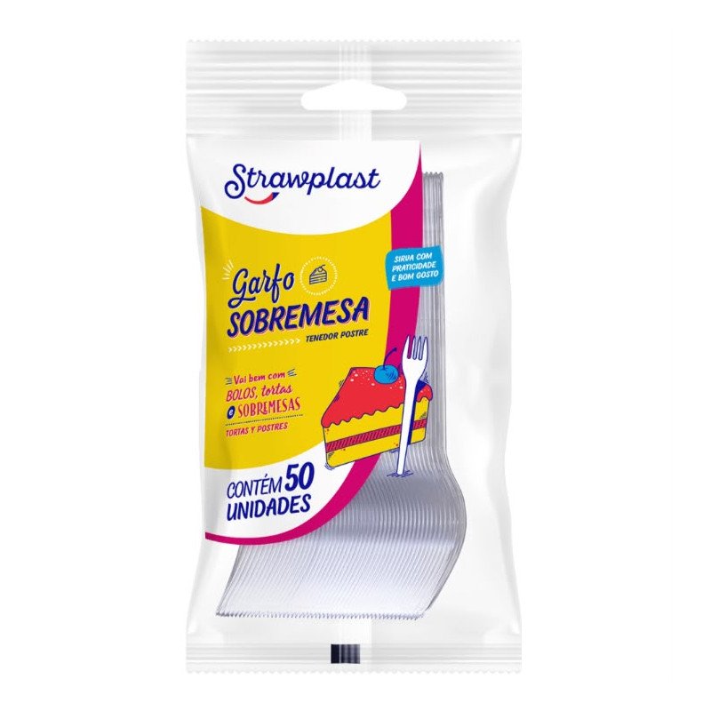 Strawplast - Garfo Sobremesa Cristal