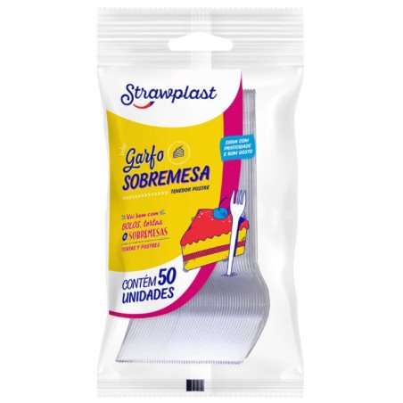 Strawplast - Garfo Sobremesa Cristal