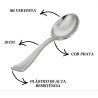 Silver Plastic - Mini Colher Prata