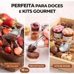Silver Plastic - Mini Colher Prata