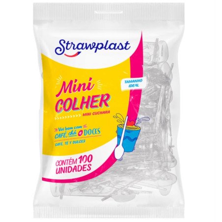 Strawplast - Mini Colher Cristal Café/Chá/Doce
