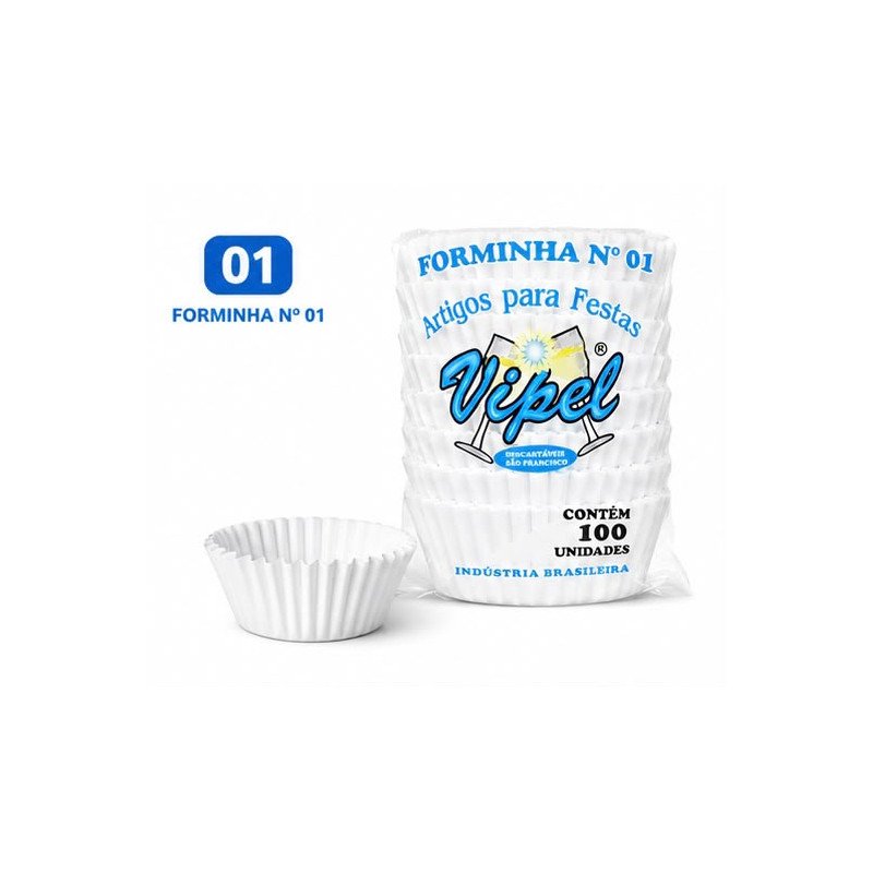 Vipel - Forminha de Papel Branca Nº 01