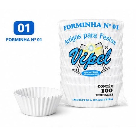 Vipel - Forminha de Papel Branca Nº 01