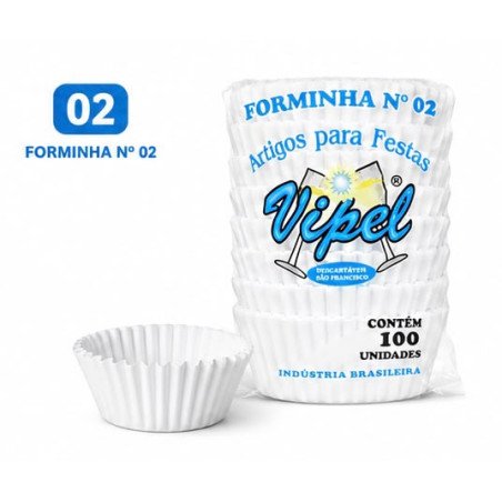 Vipel - Forminha de Papel Branca Nº 02