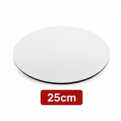 Prato Redondo MDF Branco 25 cm