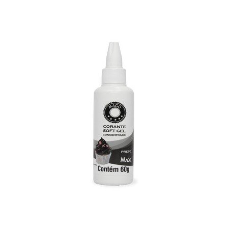 Mago - Corante Soft Gel Preto 60 Ml