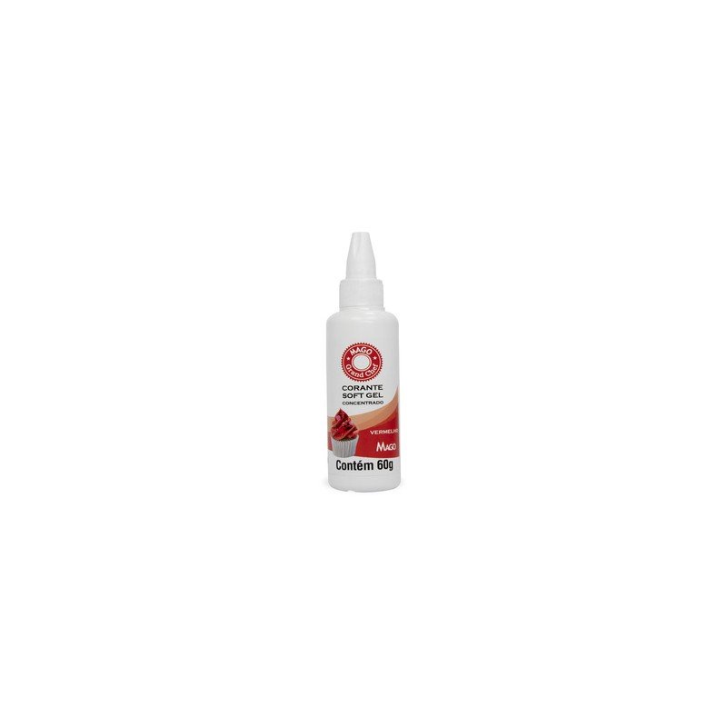 Mago - Corante Soft Gel Vermelha 60 Ml