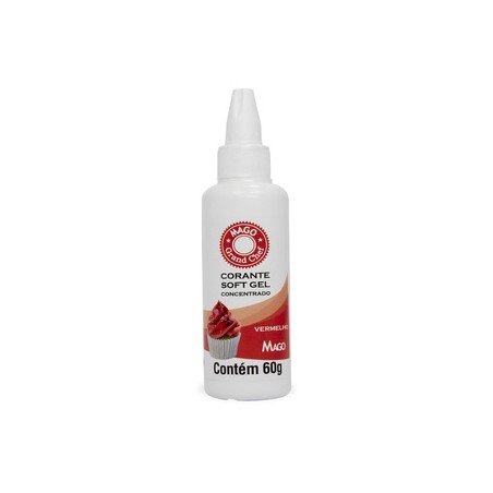 Mago - Corante Soft Gel Vermelha 60 Ml
