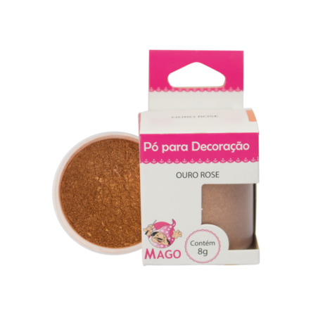 Mago - Po P/ Decoração Ouro Rose 8 G