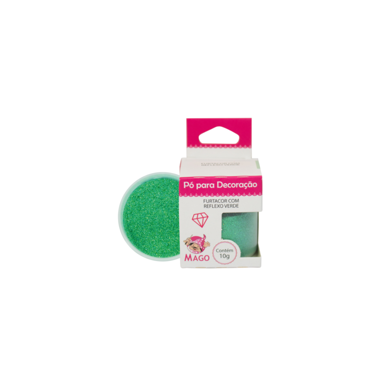 Mago - Po P/ Decoração Verde 10 G