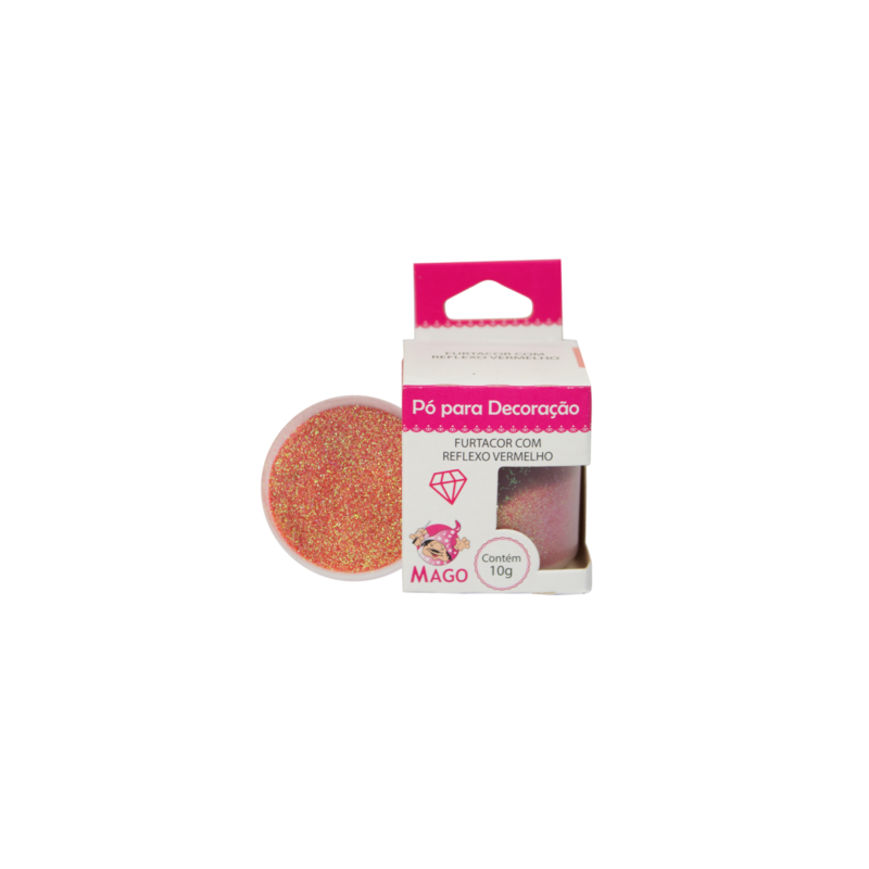 Mago - Po P/ Decoração Vermelho 10 G