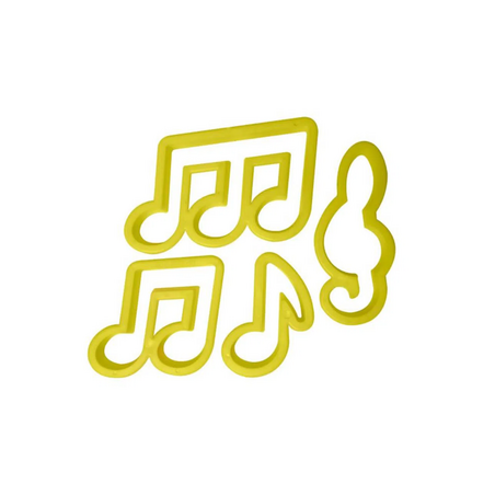 Blue Star - Cort. De Notas Musicais C/4Pç