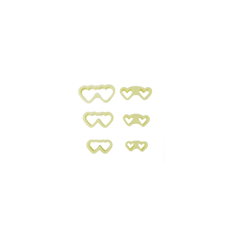Blue Star - Cort. Oculos Coração 6 Pcs