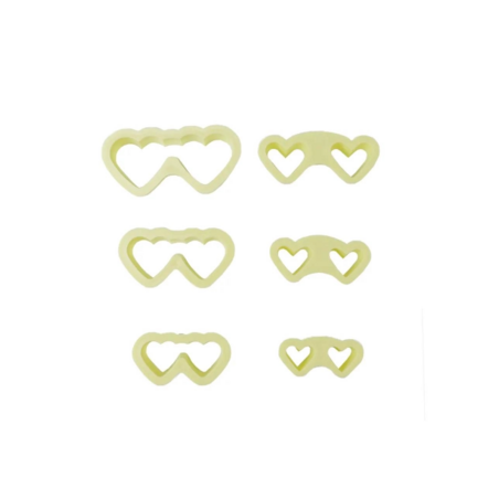 Blue Star - Cort. Oculos Coração 6 Pcs