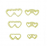 Blue Star - Cort. Oculos Coração 6 Pcs